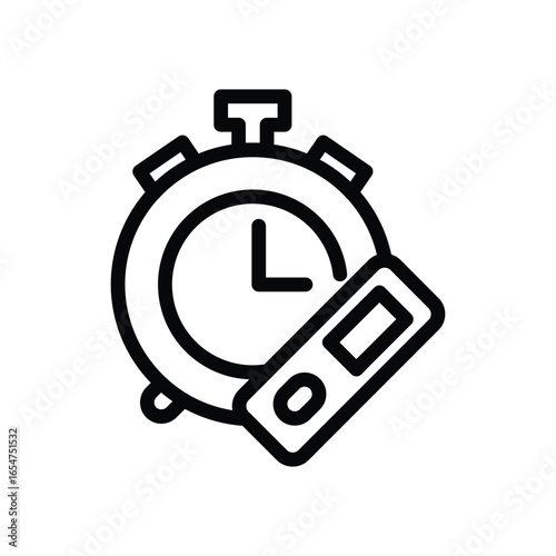 rapid test validity period outline icon vector design good for web or mobile app