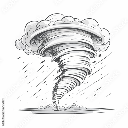 Tornado Image vector. Tornado Natural Disaster Illustration isolated on white background.