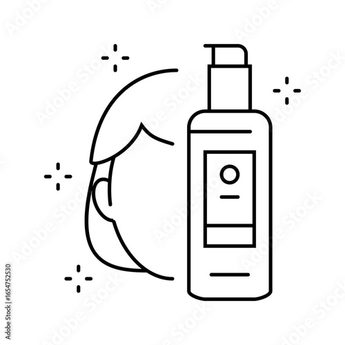 cleanse face face cleanser intimate care line icon vector illustration
