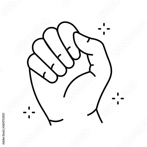 maintain proper nail hygiene line icon vector illustration
