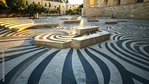 Striking architectural marvel and urban design of the Piazza d'Armi in Lecce, Italy