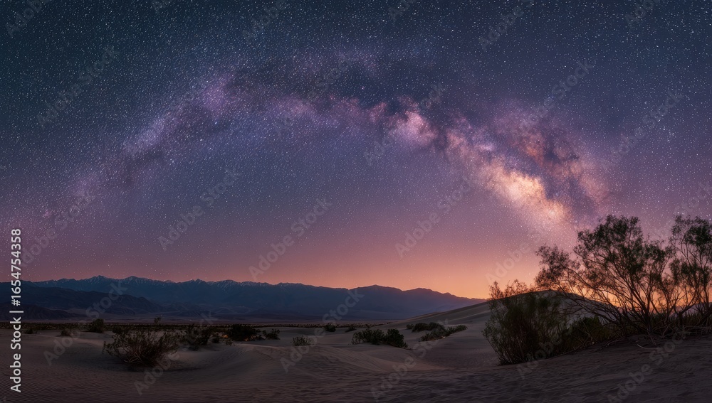 Fototapeta premium Night Sky over Desert Dunes