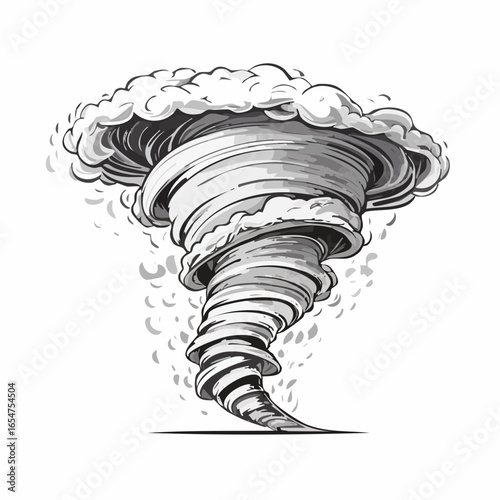 Tornado Image vector. Tornado Natural Disaster Illustration isolated on white background.