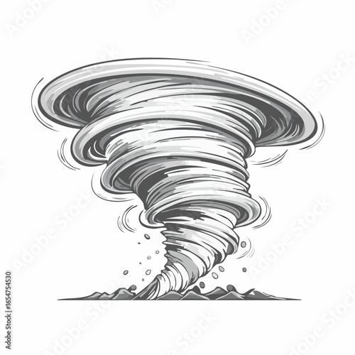 Tornado Image vector. Tornado Natural Disaster Illustration isolated on white background.