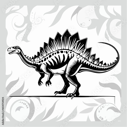 Spinosaurus vector image. Spinosaurus dinosaur on white background Vector Image.