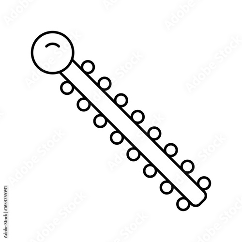 ligature ties orthodontist line icon vector illustration