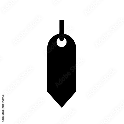 Blank tag on a white background suitable for labeling or crafting in various projects and presentations