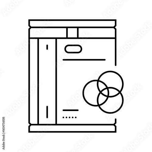 elastic bands orthodontist line icon vector illustration