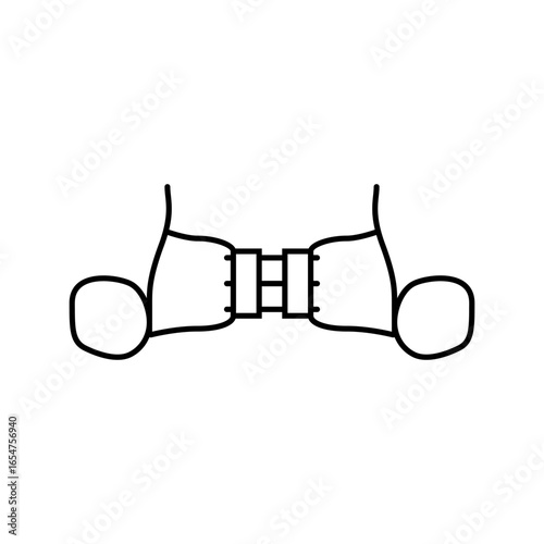 palatal expander orthodontist line icon vector illustration