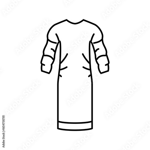 surgical gown surgeon line icon vector illustration