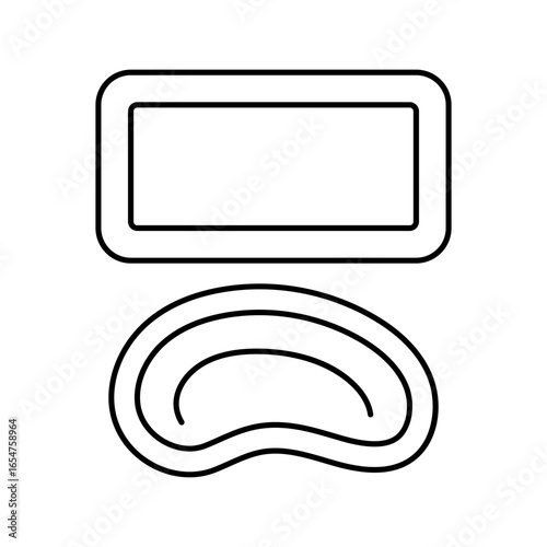surgical tray surgeon line icon vector illustration