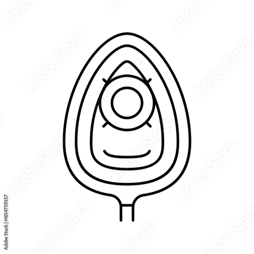 anesthesia mask surgeon line icon vector illustration