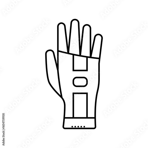 neoprene gloves water trip tourism line icon vector illustration