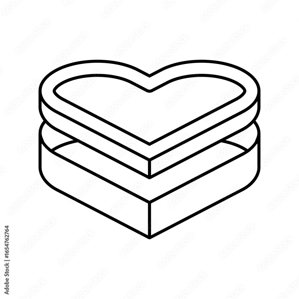 custom shaped box cardboard packaging line icon vector illustration