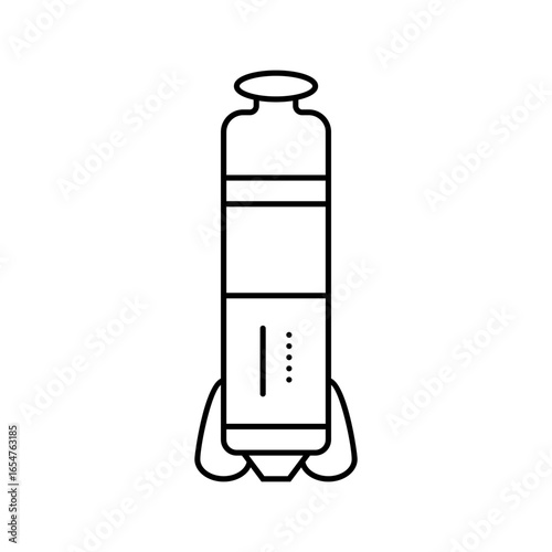 leadless pacemaker cardiology accessories line icon vector illustration