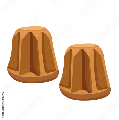 Pandoro Sweet Bread Illustration Isolated on White Background