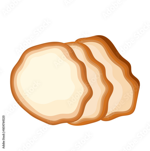 Smoked Process Cheese Slices Illustration Isolated on White Background