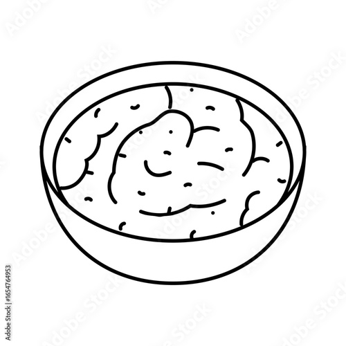 tartar sauce condiment line icon vector illustration