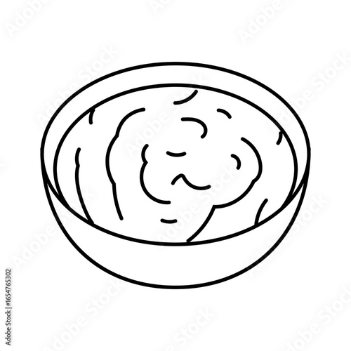 aioli condiment line icon vector illustration