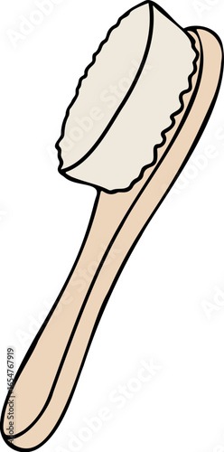 A hand drawn illustration of hairbrush beauty product haircare
