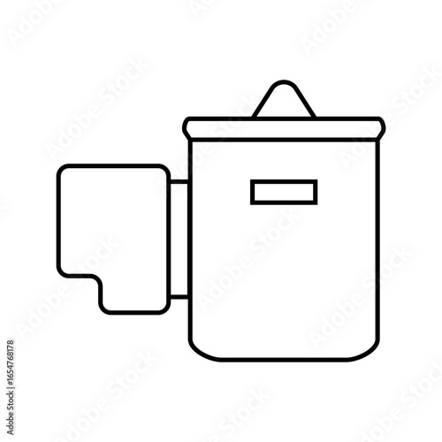 mug titanium ultralight line icon vector illustration