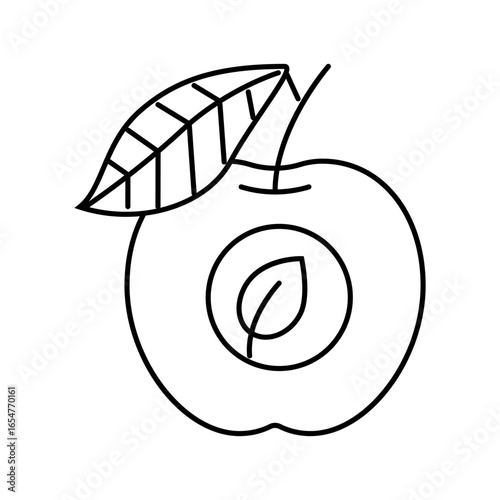organic produce eco conscious line icon vector illustration