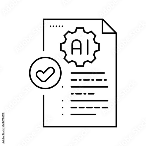 accountability checklist line icon vector illustration