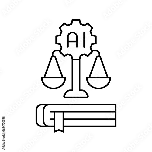 guidelines document line icon vector illustration
