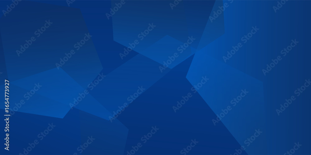 Fototapeta premium Modern abstract blue background with glowing geometric lines. Blue gradient hexagon shape design. Futuristic modern