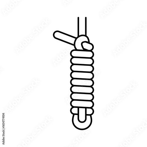 heaving line knot nautical line icon vector illustration