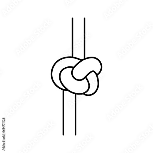 stopper knot nautical line icon vector illustration
