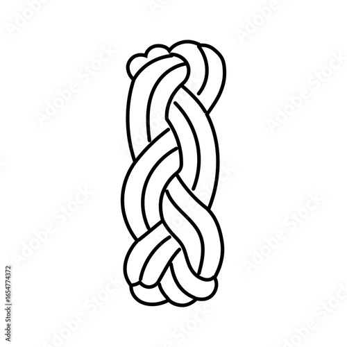 turks head nautical knot line icon vector illustration