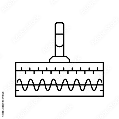 snow blower tractor line icon vector illustration