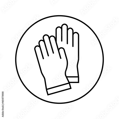 use protective gloves line icon vector illustration