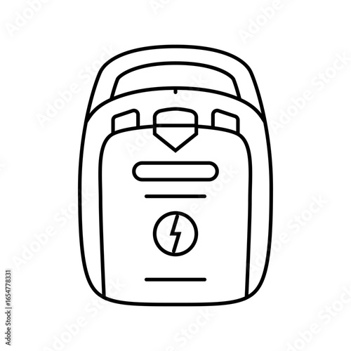 use aed first aid line icon vector illustration