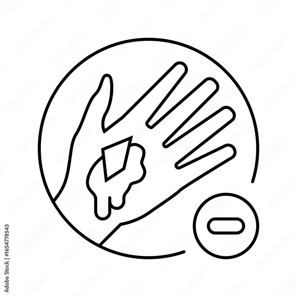 Obraz premium avoid removing embedded objects from wound line icon vector illustration