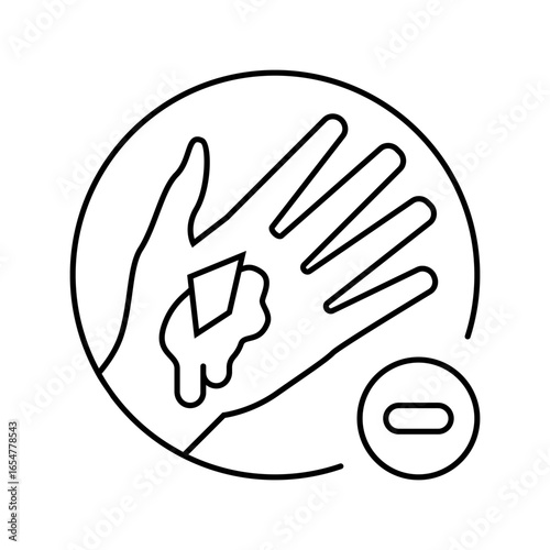 avoid removing embedded objects from wound line icon vector illustration