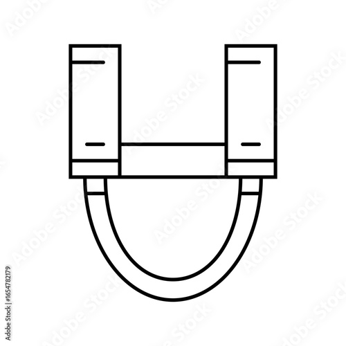 gear loops rock climbing line icon vector illustration