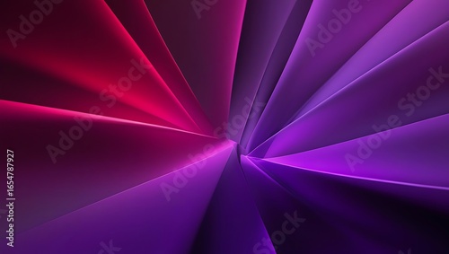 Abstract purple and pink light rays converging