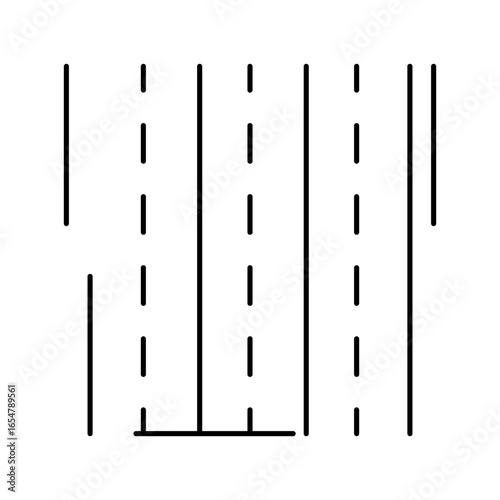 road markings highway line icon vector illustration