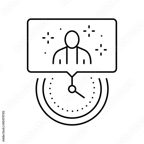 break time relaxation employee health line icon vector illustration