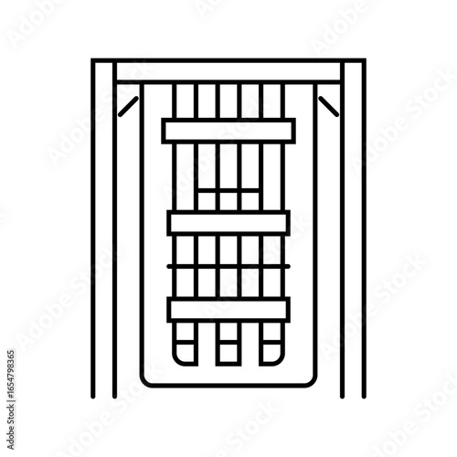 processor inside cooling chamber line icon vector illustration