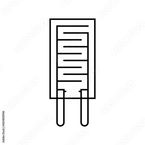 humidity sensor module line icon vector illustration