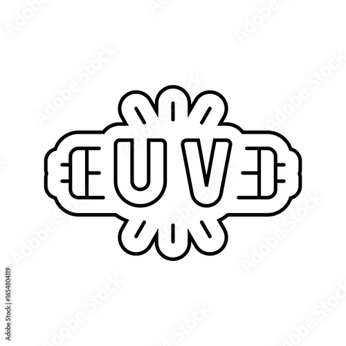 uv sterilized line icon vector illustration