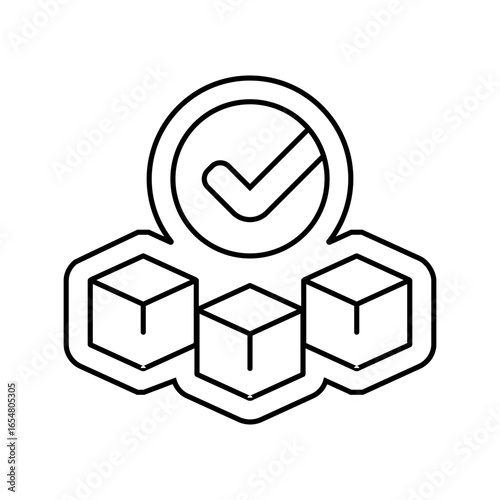 includes accessories line icon vector illustration