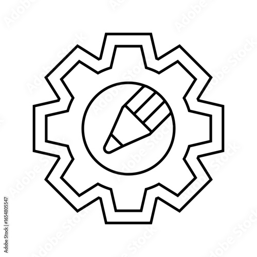 customizable line icon vector illustration
