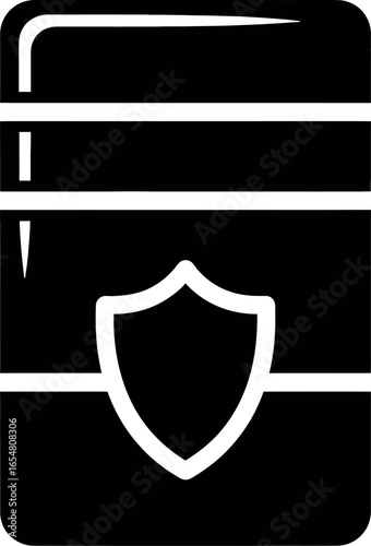 Vector art of security shield icon representing protection and safety in digital and physical realms transparent background