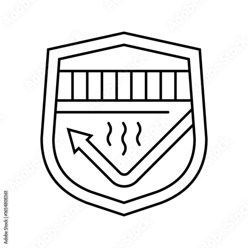 thermal insulated line icon vector illustration