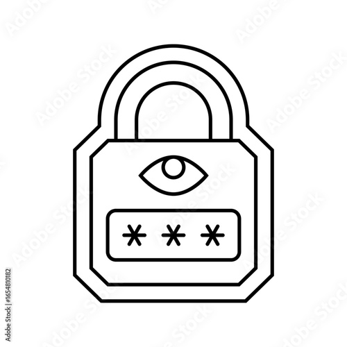 tamper proof line icon vector illustration