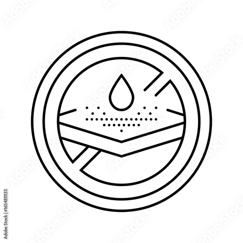 rust resistant line icon vector illustration